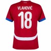 Maglia ufficiale Serbia Vlahovic 18 Casa Euro 2024 per Uomo